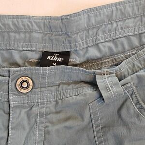 Kuhl Splash Hiking Shorts Womens 14 Blue Gray Slate Outdoor Cargo RN 108846